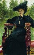 Ilya Yefimovich Repin Portrait of actress Maria Fyodorovna Andreyeva oil on canvas